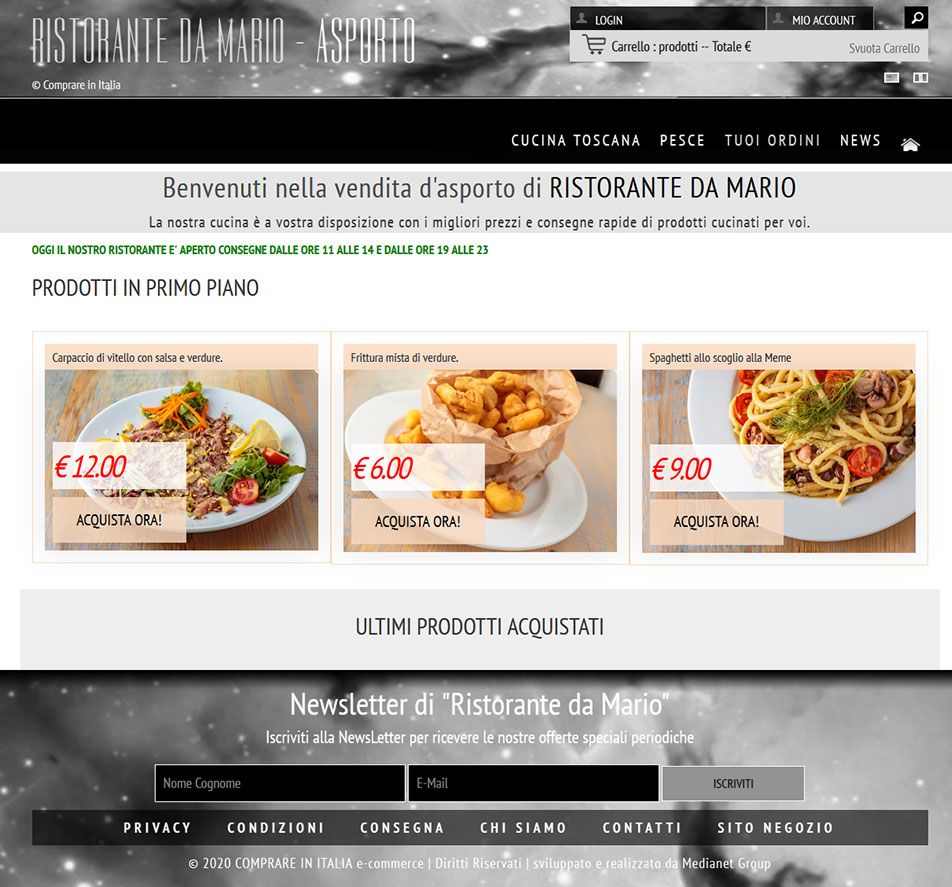 cibi pizza asporto applicazione ordini on line